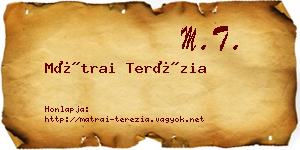 Mátrai Terézia névjegykártya