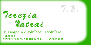 terezia matrai business card